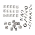 thumbnail image 2 of 28 piezas de joyería para el cabello para trenzas, anillos para el cabello, pinzas para el cabello DIY, decoración Plata, 2 of 8