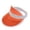 Orange, variant on Retro Clear Plastic Sun Visor with Colorful Candy Tones Featuring Wide Brim and Adjustable Band for 80s Costume Party Bingo Night Red