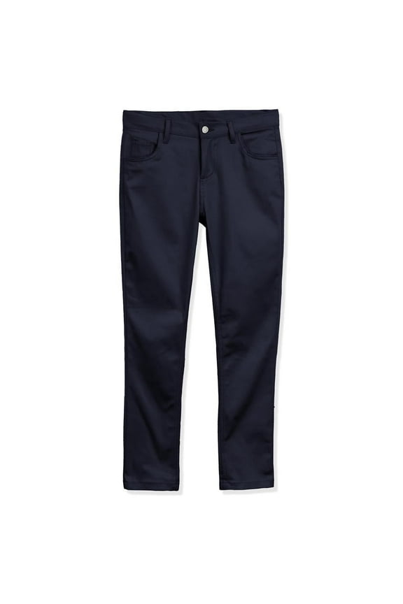 Girls 4-20 Adjustable Waist Skinny Knit School Pant (Navy 5)