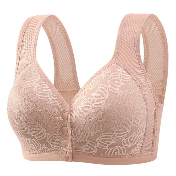FhsagQ Bra Women's Bras Plus Size Women's Comfortable and Sexy Transparent Shoulder Strap Cordless Backless Spongeless with Convertible Shoulder Straps Bras for Women Role Play Costume Outfit Grey 46