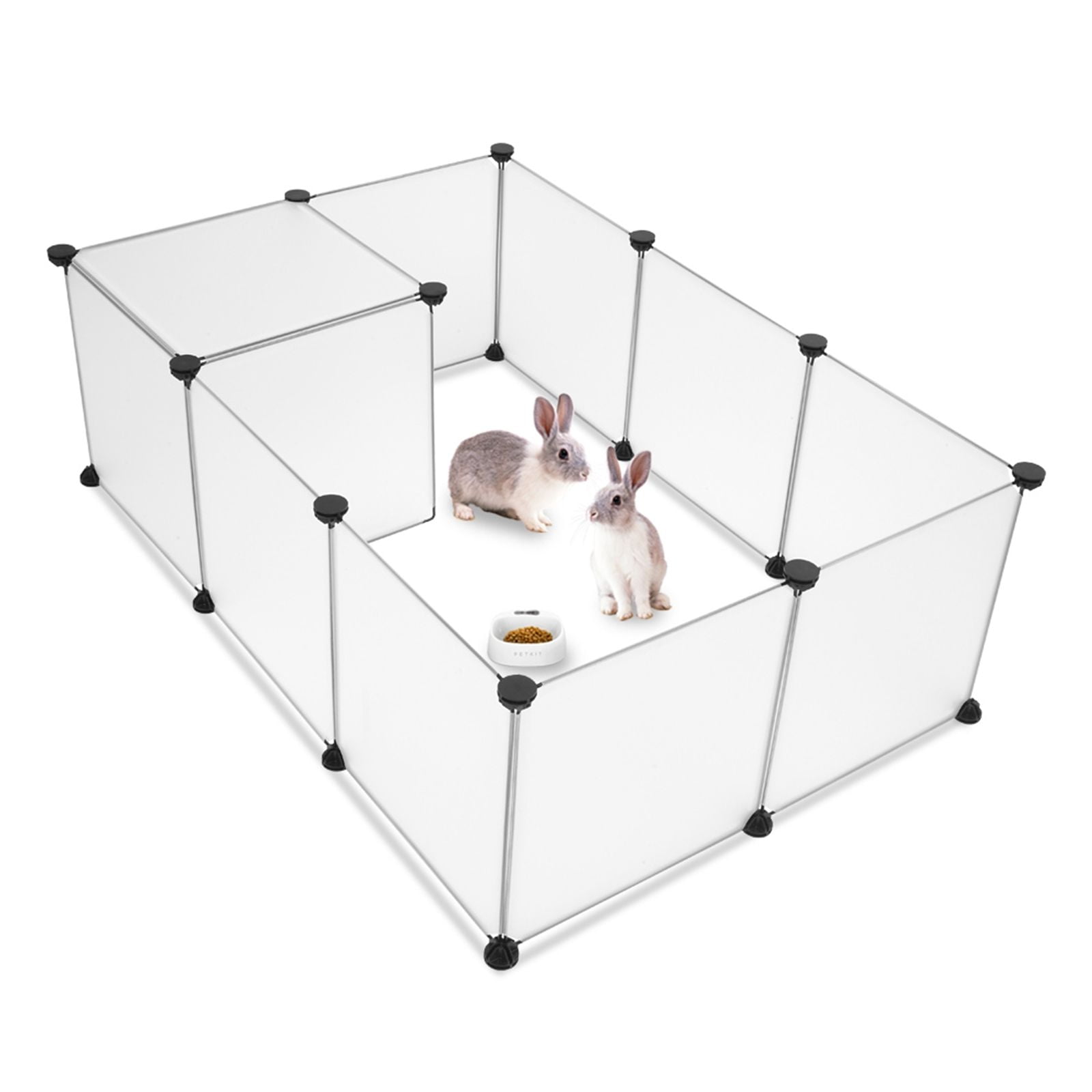 Grace Paws Portable Large Plastic Yard Fence Small Animals, Puppy Kennel Crate Fence Tent