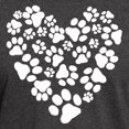 thumbnail image 3 of CafePress - Dog Paw Prints Heart Dark T Shirt - Men's Classic Graphic Cotton T-Shirt, 3 of 4