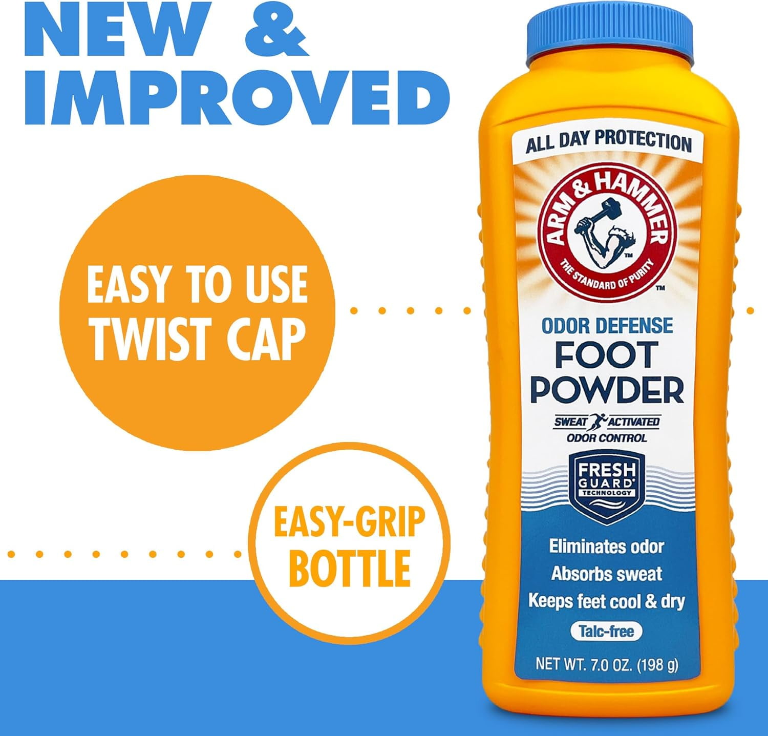 Arm and Hammer Odor Control Foot Powder with Fresh Guard Technology, 7 oz, 3 Pack