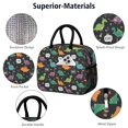 thumbnail image 4 of Womens Black Dinosaurs Speech Bubbles Pattern Lunch Box for Work,Insulated Lunch Bag for Women,Loncheras Para Mujer,Leakproof Adult Lunch Bag for Work,Beach,Travel,Picnic,Camping, 4 of 7