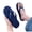Dark Blue, variant on Unisex Couple Massage Sole Flip Flops Eva Non Slip Thong Sandals With Acupressure Footbed For Summer Beach, Black