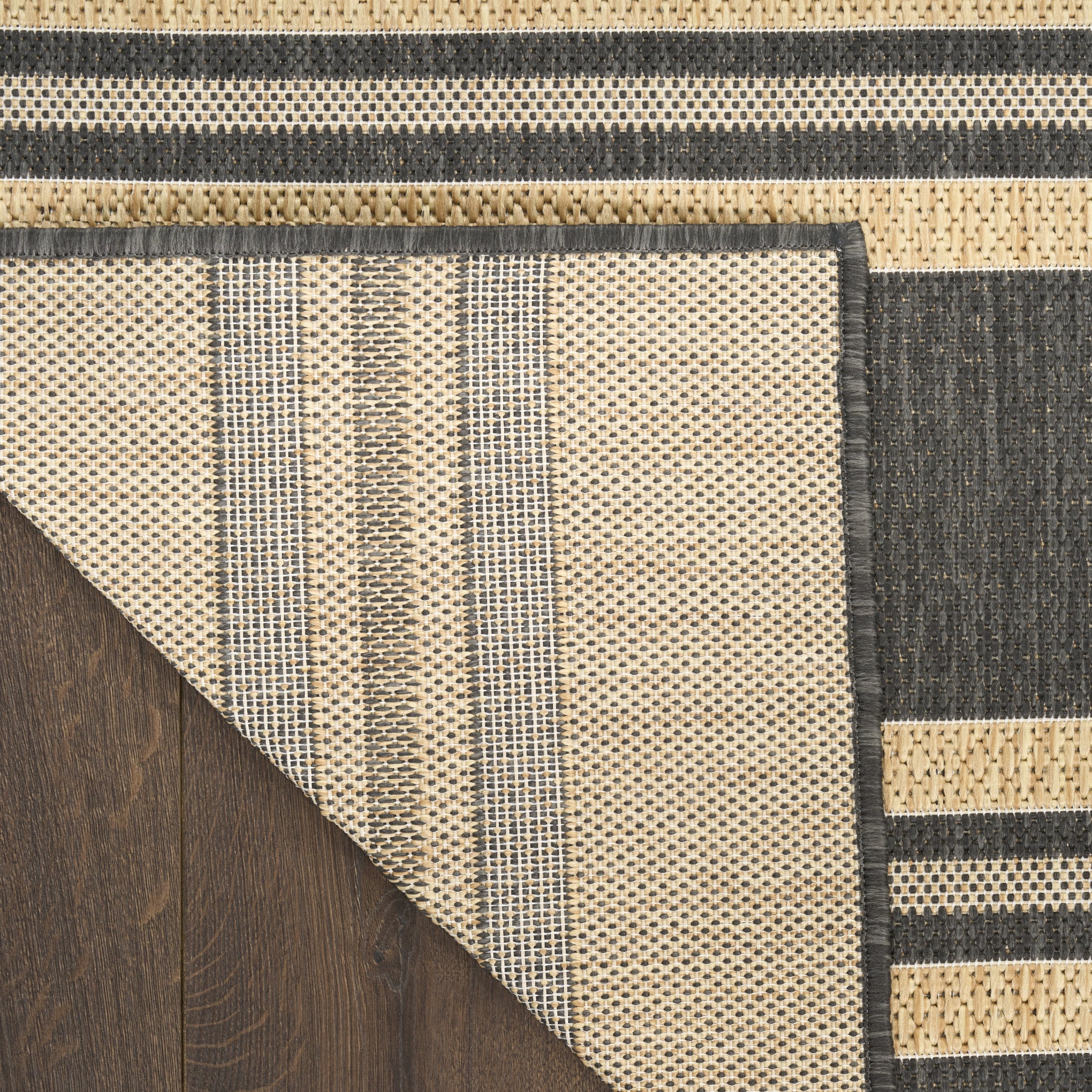 Nourison Horizon Indoor/Outdoor 3' x 5' Charcoal Modern Rug
