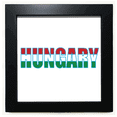 thumbnail image 1 of Hungary Country Flag Name Black Square Frame Picture Wall Tabletop, 1 of 3