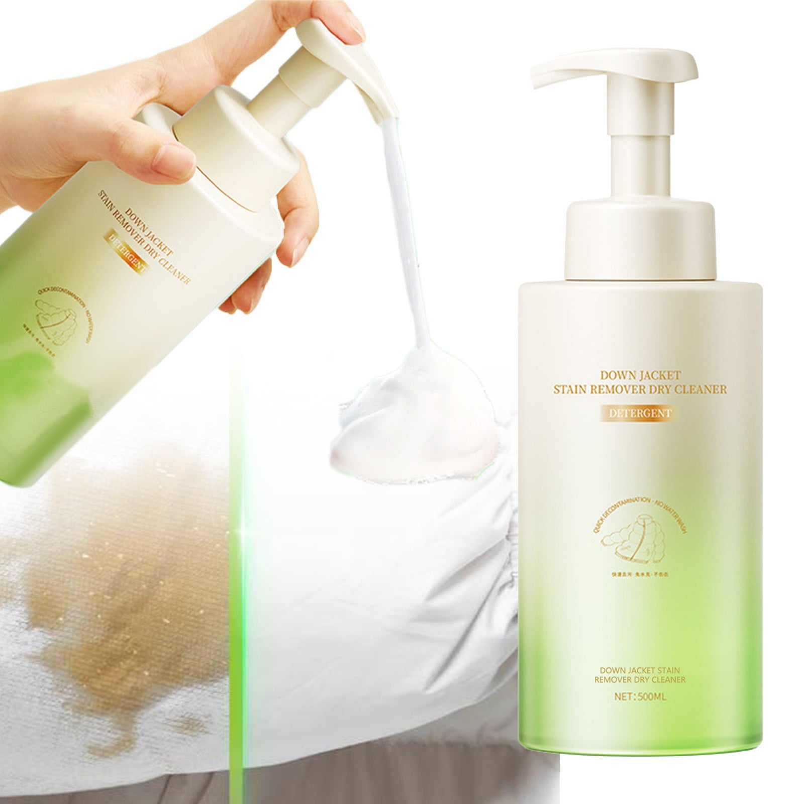 ABPWLY Concentrated Down Wash Detergent 500ml Gentle Cleaner for Jackets Sleeping Bags Comforters Outerwear Bedding White