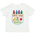 thumbnail image 3 of Inktastic 1st Day of Preschool Crayons and Apple Back to School Boys or Girls Toddler T-Shirt, 3 of 5