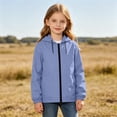 thumbnail image 6 of Cethrio Girls Waterproof Jackets, Zip up Outdoor Long Sleeve Lightweight Girls Windbreakers Purple Size 15-16 T, 6 of 8