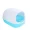 B Blue, variant on Kitty Sandbox Cat Litter Box Semi-enclosed Splashproof Cat Tray Cat Toilet Cleaning Basin Supplies Pet Toilet Kitten Tray Bedpan