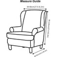 thumbnail image 2 of AIGIA Wingback Chair Slipcovers 2 Piece Stretch Wing Chair Covers Slipcovers Wingback Sofa Covers for Living Room, 2 of 20
