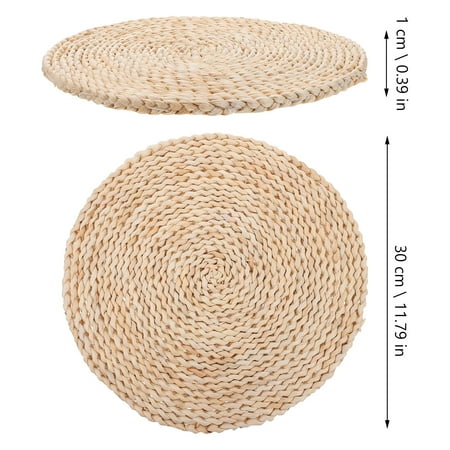 

1pc Indoor Use Seat Cushion Weaving Craft Straw Pad Sitting Cushion Simple Pad