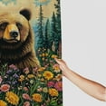 thumbnail image 3 of Patifu Bear Flowers Trees Shower Curtain Set with Hooks, 100% Polyester Fabric Bathroom Decoration, Waterproof, Easy to Install, Vibrant HD Print 36"x72, 3 of 7