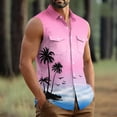 thumbnail image 6 of Noric Men's Sleeveless Hawaiian Shirt Print Button Up Tank Tops Loose Fit Beach Vest for Summer Holiday, 6 of 6