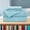 Aqua, variant on 1500 Series Sheet set, Queen, Gray