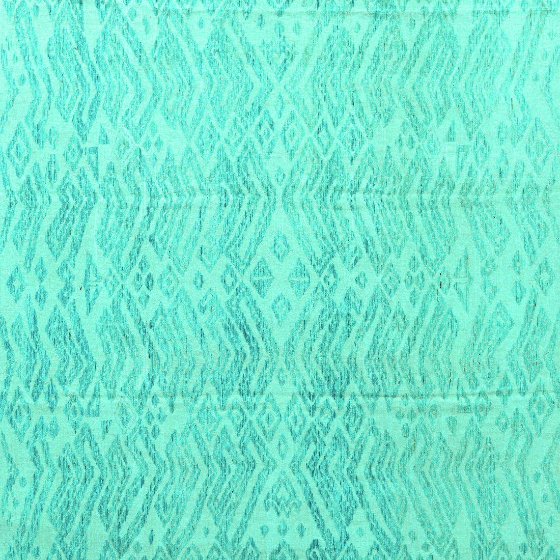 Ahgly Company Indoor Square Abstract Turquoise Blue Modern Area Rugs, 5 ...