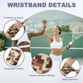 thumbnail image 4 of Uxcell Sweat Band Set Sports Terry Cloth Headband Wristband Set Moisture Wicking Sweat Absorbing Head Band Brown/Khaki, 4 of 7