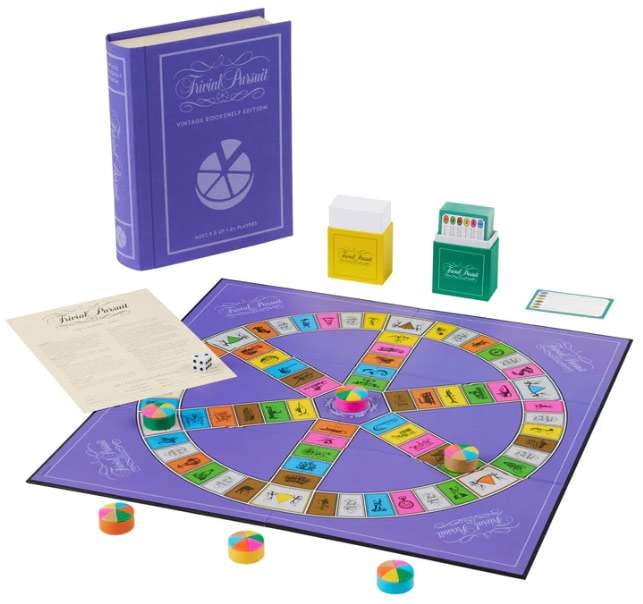 WS Game Company Trivial Pursuit Vintage Bookshelf Edition, Board Game for Ages 8 and Up