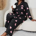 thumbnail image 5 of HaoXianJian Womens Pajama Sets Long Sleeve Printed Lounge Set Two Piece Outfits Plus Size XL-5XL, 5 of 6