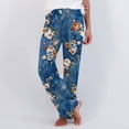 thumbnail image 2 of Kilaqueen Womens Comfy Stretch Floral Printed Lounge Pants Loose Elastic Waist Pajamas Bottoms Ultra-Soft Sleepwear, 2 of 7