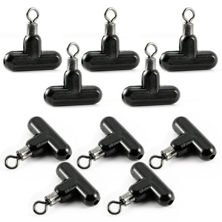 10pcs Fishing Sliders with Swivel Connector Fishing Line Slide Rigs