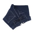 thumbnail image 2 of Pantalones vaqueros de rayas de pierna ancha para hombre, pantalones holgados con diseño de grúa ferroviaria, pantalones con pechera de moda, 2 of 5
