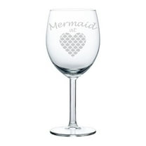 Wine Glass Goblet Mermaid At Heart (10 oz)