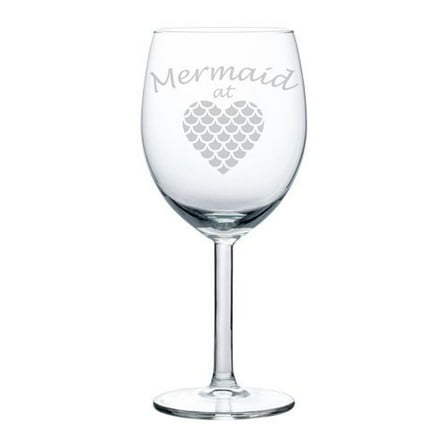 Wine Glass Goblet Mermaid At Heart (10 oz)