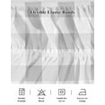 thumbnail image 5 of Grey Plaid Wrap Around Bed Skirts for California King Bed 18" Drop,Bed Skirt with Adjustable Elastic Belt Dust Ruffle Bed Valance for Bedroom Spring Summer Farmhouse Buffalo Checkered Bed Frame Cover, 5 of 7