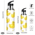 thumbnail image 2 of Yayeee 33oz Insulated Water Bottle Double Wall Stainless Steel with Flip Straw Lid, Yellow Rubber Ducks, 2 of 7