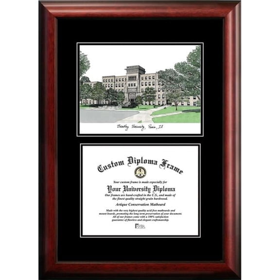 Campus Images IL999D-1185 8.5 x 11 in. Bradley University Diplomate Diplomate Diploma Satin Mahogany Frame