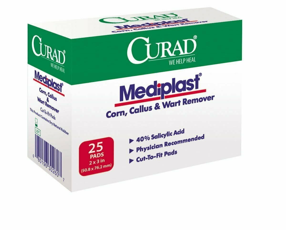 Curad Mediplast Corn, Callus & Wart Remover, 40 Salicylic Acid, 25