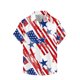thumbnail image 1 of Camisa Impresa de Manga Larga para Hombre con Cuello Girado, Blusa de Botón Casual Blusa de Manga Corta, 1 of 5