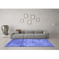 thumbnail image 3 of Ahgly Company Indoor Square Persian Blue Traditional Area Rugs, 3' Square, 3 of 4