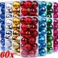 thumbnail image 2 of 6/60 piezas de bolas de Navidad de 4 cm con purpurina para colgar en el árbol de Navidad, bolas colgantes para decoración de fiestas en el hogar, regalo de Año Nuevo, 2 of 5