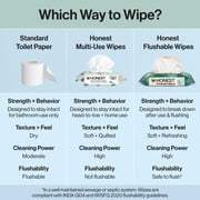 The Honest Company Flushable Wipes, Plant-Based, 126 Count, Tropical Leaves