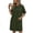 A117 Army Green, variant on Women's Casual Short Sleeve T Shirt Dress Knee Length Crew Neck Loose Fit Tunic Dress Functional Side Pockets Elegant Minimalist Loungewear Vacation Summer Shift Dress
