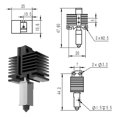 thumbnail image 4 of Extruder Hot End, Leakage Proof Extruder Hotend Kit  for Replacement, 4 of 8