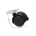 thumbnail image 2 of unbranded 4Ud Giratorias Con Para Muebles Fija Material Resistente Negro, 2 of 6