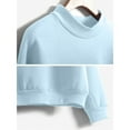 thumbnail image 4 of Pullover Sweatshirts for Women Mock Neck Soft Comfy Sweatshirt Plus Size Fall Sweater with Pocket Long Sleeve Fashion Solid Color Loose Casual Pullover Sweatshirts Oversized Fall Tops Trendy Clothes, 4 of 4