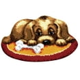 thumbnail image 1 of yuksok 20" by 14" Decorative Dog Latch Hook s Embroidery DIY Cushion Carpet Rug, 1 of 9
