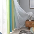 thumbnail image 5 of Star Curtains for Girls Bedroom - Double-Layered Colorful Rainbow Stripes Kids Blackout Curtains Plus White Sheer Living Room Curtains, 5 of 6