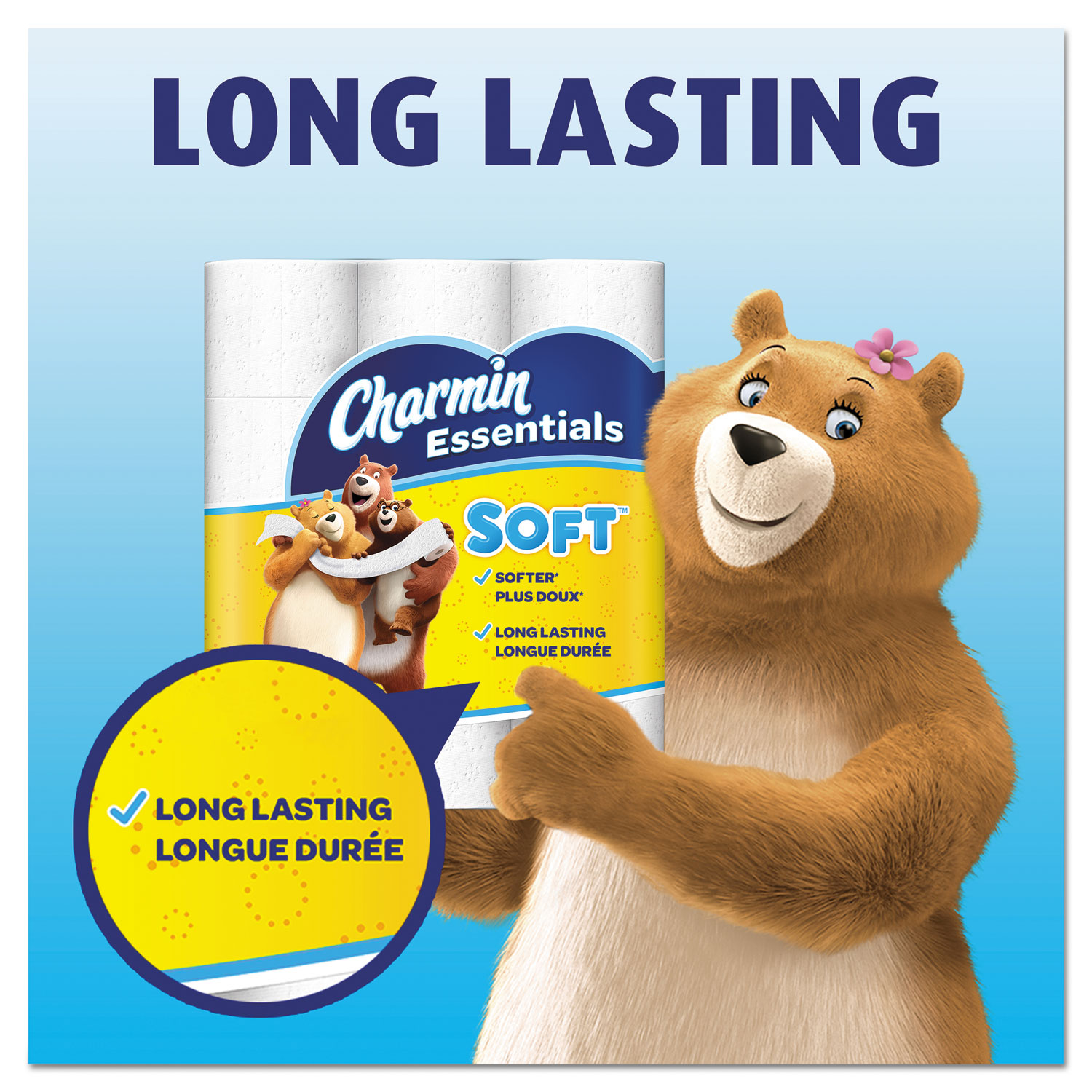 Charmin Essentials Soft Bathroom Tissue, 2-Ply, 4 x 3.92, 200/Roll, 16 Roll/Pack - image 3 of 5