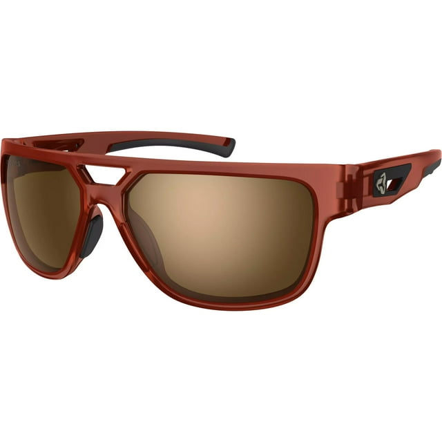 Ryders Eyewear Cakewalk Polarized Sunglasses (DK RED / BROWN LENS SILVER FM)