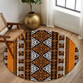 thumbnail image 2 of Large Round Rug 8Ft Washable Non-Slip, Yellow Beige Boho Circle Area Rugs for Living Room Bedroom, Geometric Vintage Abstract Art Ethnic Indoor Floor Mats Carpet Runner for Home Decor, 2 of 8