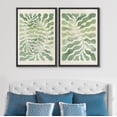 thumbnail image 3 of IDEA4WALL Framed Canvas Print Wall Art Set Forest Leaves Green Botanical Wall Decor Antique Bohemian Floral Fine Art Retro Wilderness Artwork for Living Room, Bedroom, Office - Black 16"x24"x2, 3 of 5
