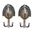 thumbnail image 1 of Ganchos de Pared Injueey de Pavo Real Doble de Metal, 1 of 6
