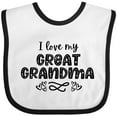 thumbnail image 3 of Inktastic I Love My Great Grandma with Hearts Boys or Girls Baby Bib, 3 of 4