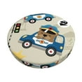 thumbnail image 1 of Qekee Animals Driving Police Car Print Velvet Round Bar Stool Seat Cover, Soft Foam Cushioned Protector with Non-Slip Backing for Kitchen, Office & Restaurant Chairs-14 inch, 1 of 7